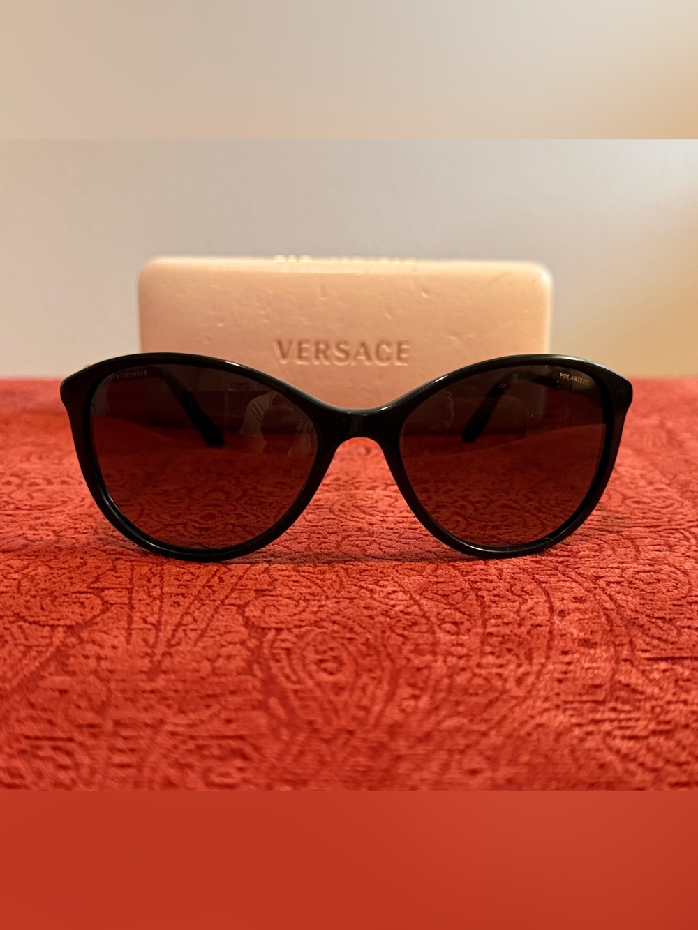 Versace Women's Black Frame Sunglasses with Gray Lenses